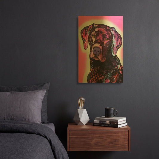 'Black Lab' By Dean Russo Gold Metal Wall Art