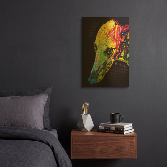 'Greyhound' By Dean Russo Gold Metal Wall Art