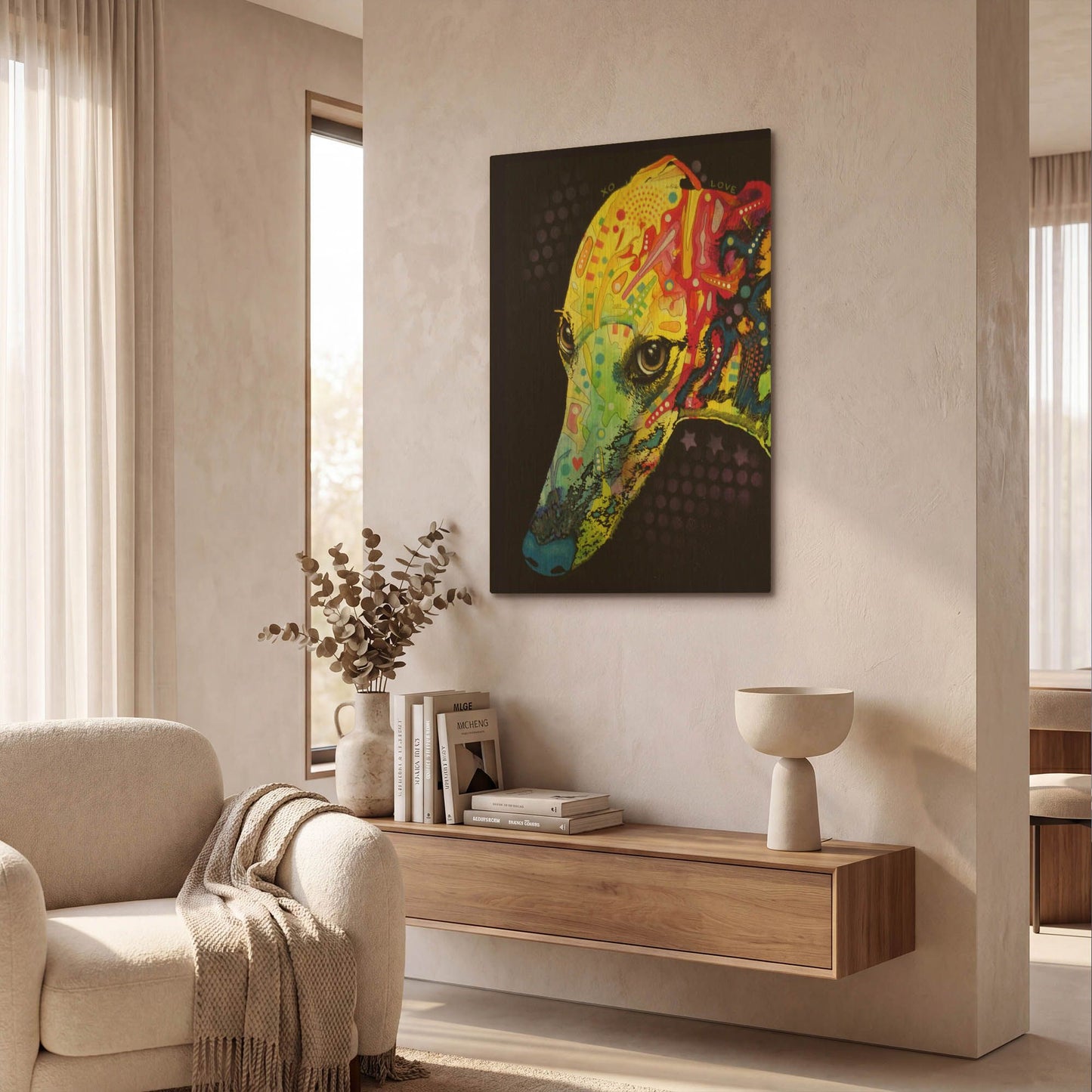 'Greyhound' By Dean Russo Gold Metal Wall Art