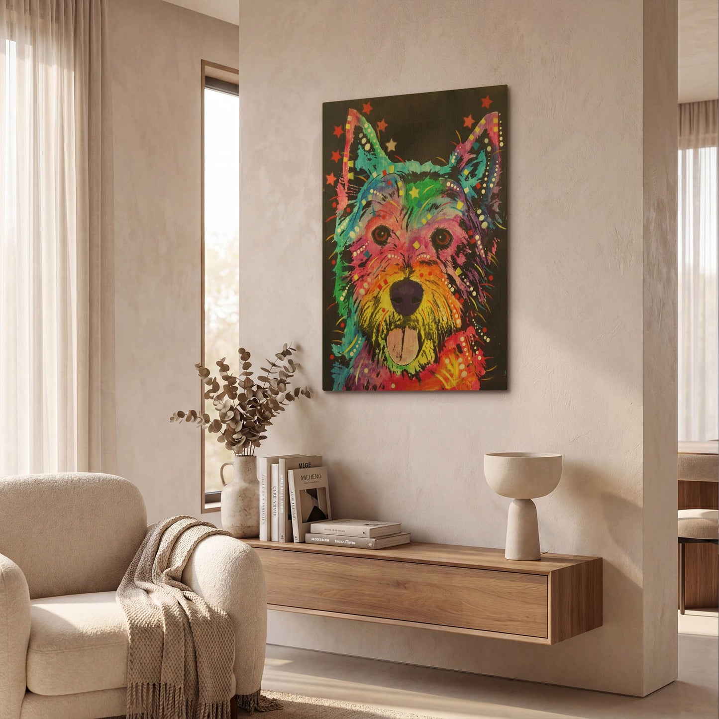 'Westie' By Dean Russo Gold Metal Wall Art