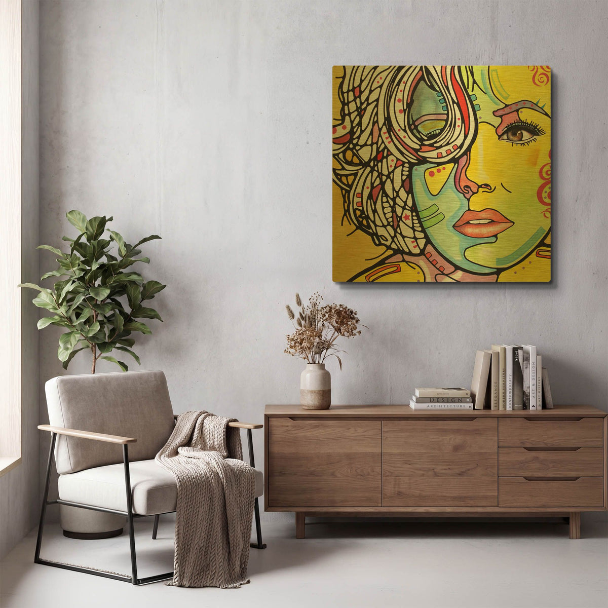 'Strawberry Blonde' By Dean Russo Gold Metal Wall Art