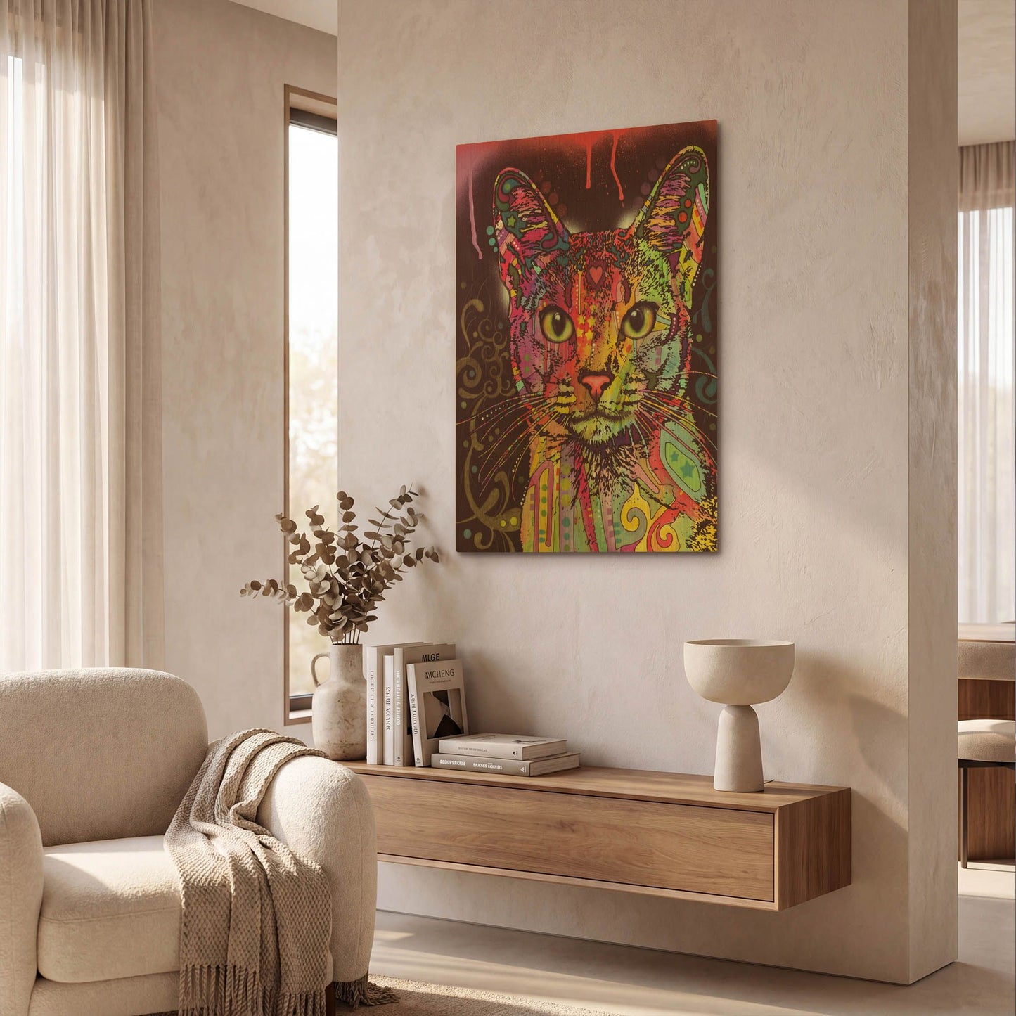 'Abyssinian' By Dean Russo Gold Metal Wall Art
