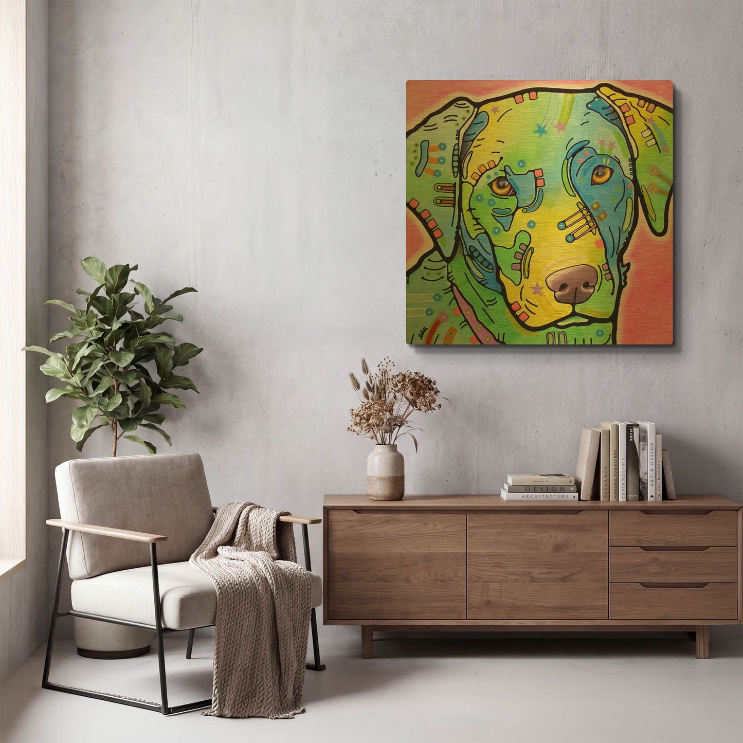 'Labrador' By Dean Russo Gold Metal Wall Art