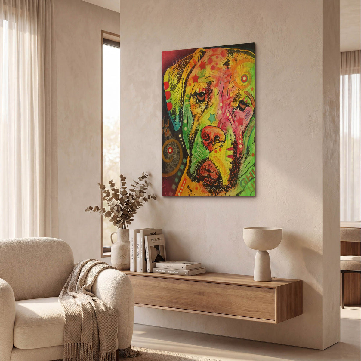 'Mastiff' By Dean Russo Gold Metal Wall Art