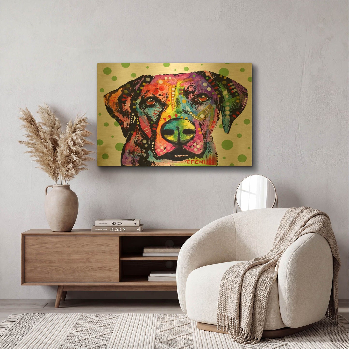 'Rhodesian' By Dean Russo Gold Metal Wall Art