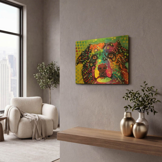 'Straight Aussie' By Dean Russo Gold Metal Wall Art