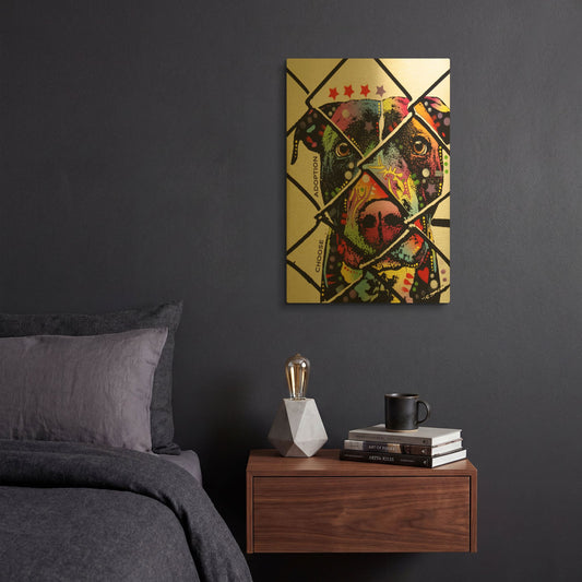 'Choose Adoption' By Dean Russo Gold Metal Wall Art