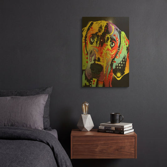 'Weimaraner' By Dean Russo Gold Metal Wall Art