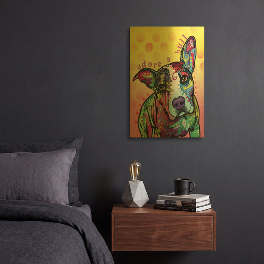 'Adoreabull' By Dean Russo Gold Metal Wall Art