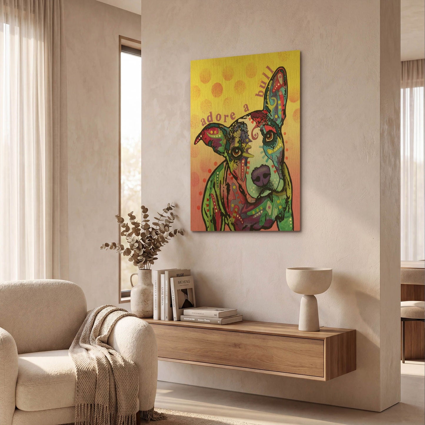 'Adoreabull' By Dean Russo Gold Metal Wall Art