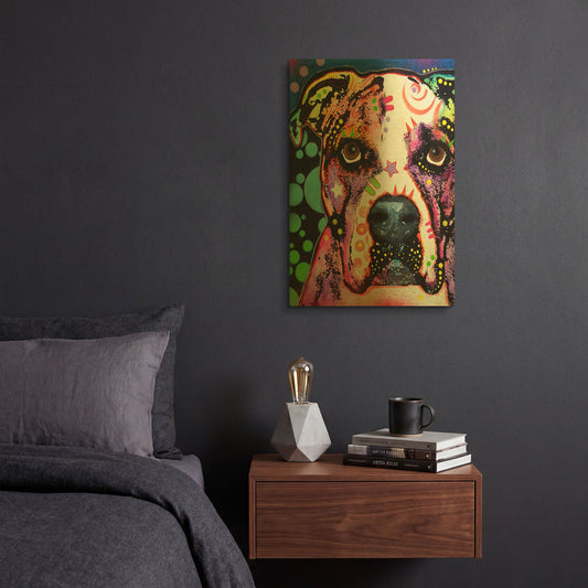 'American Bulldog 2' By Dean Russo Gold Metal Wall Art