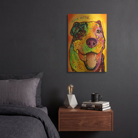 'Have Pittie' By Dean Russo Gold Metal Wall Art