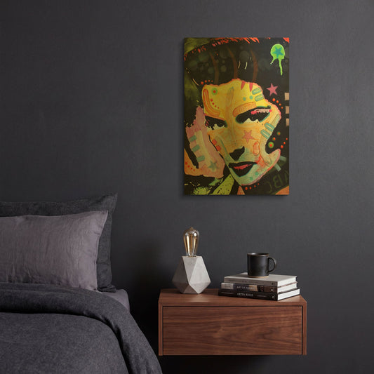 'Katherine Hepburn' By Dean Russo Gold Metal Wall Art