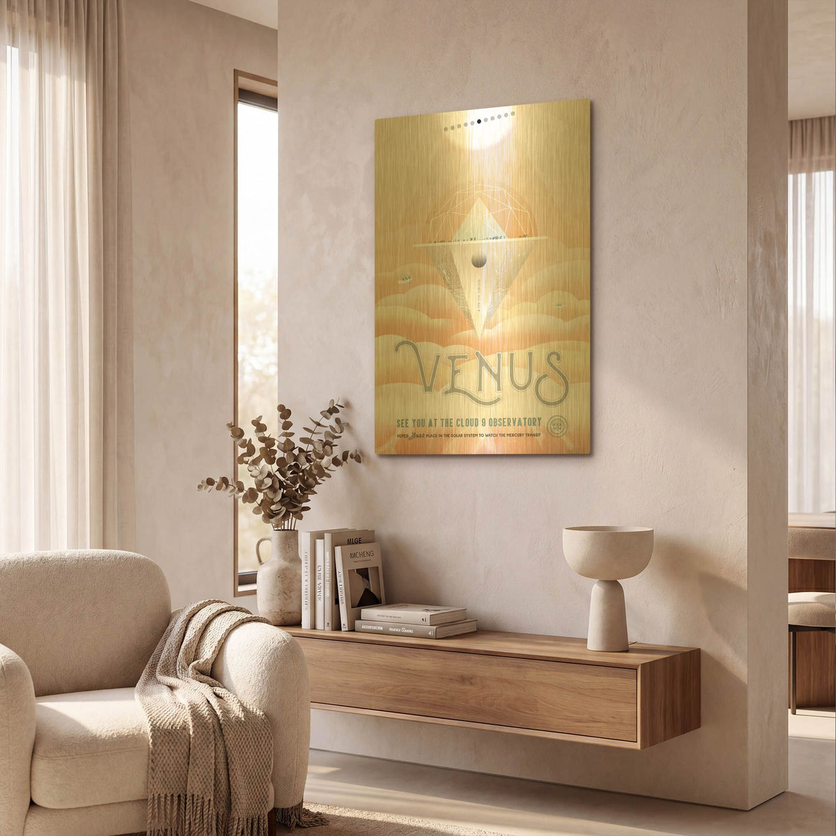 'Venus' By NASA Posters Gold Metal Wall Art