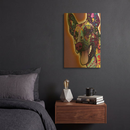 'Malinois' By Dean Russo Gold Metal Wall Art