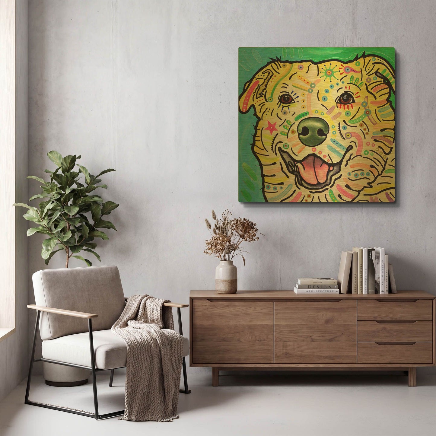 'Maude' By Dean Russo Gold Metal Wall Art