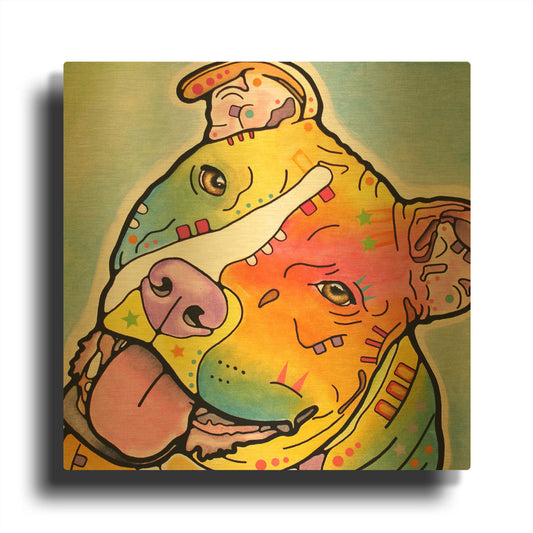 'Skittles' By Dean Russo Gold Metal Wall Art