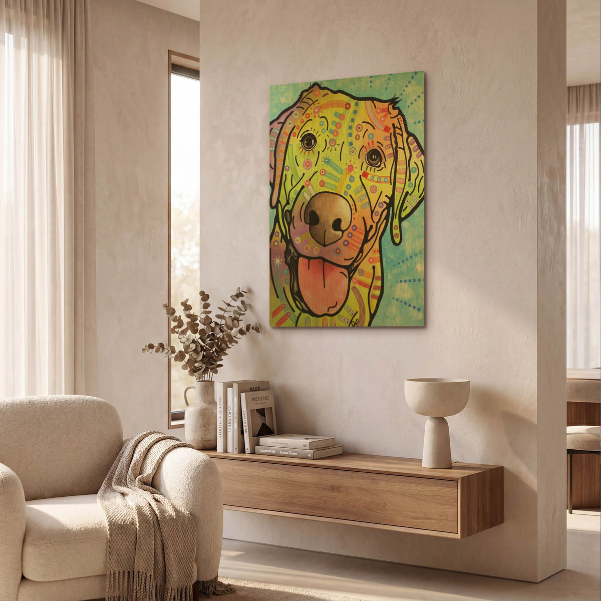 'Sunny' By Dean Russo Gold Metal Wall Art