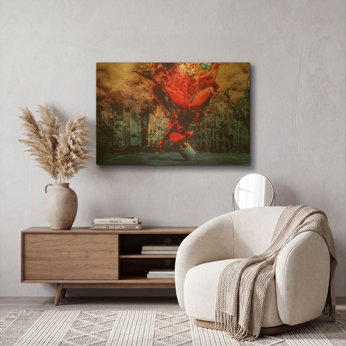 'Masochistic Artist' By Mario Sanchez Nevado Gold Metal Wall Art