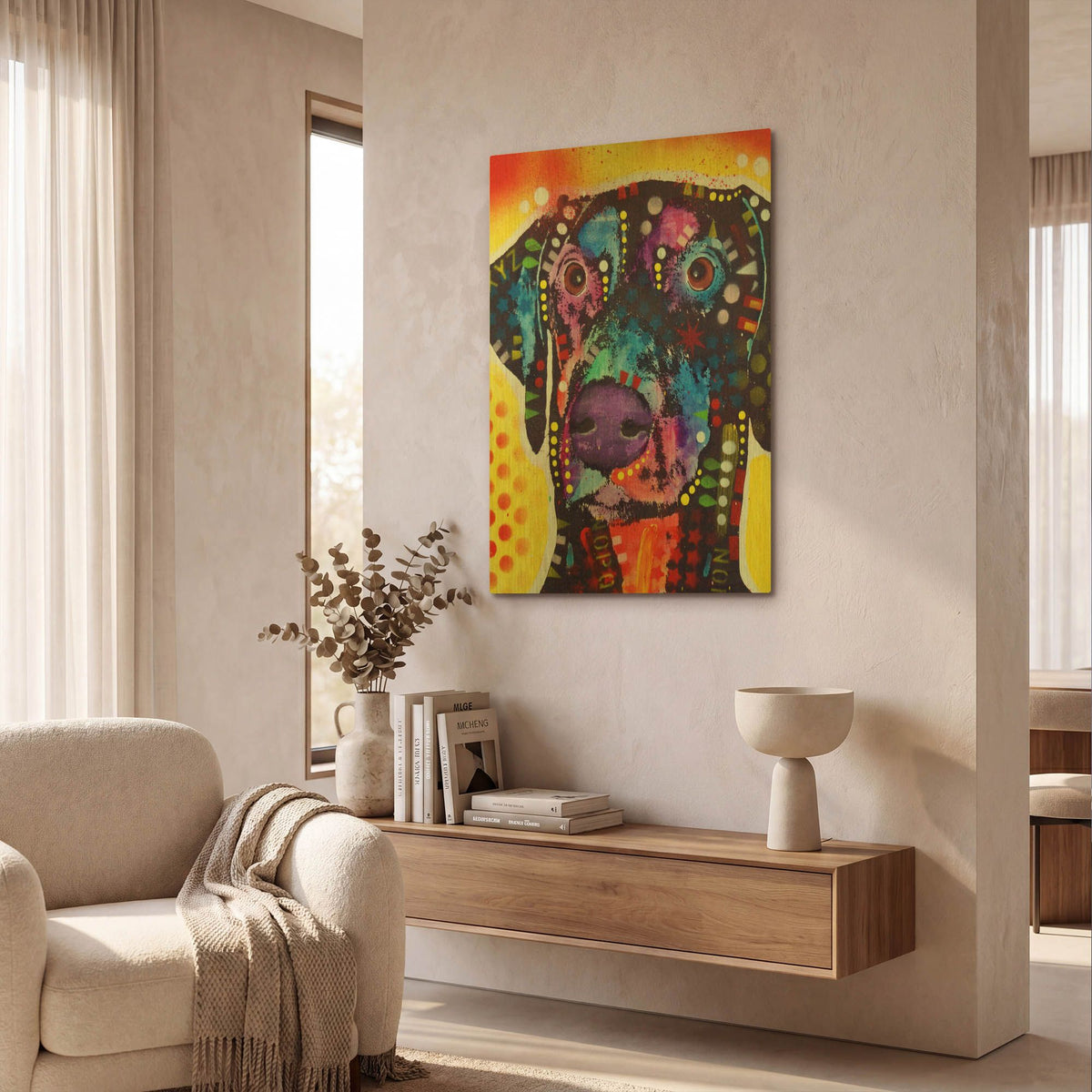 'Dobie' By Dean Russo Gold Metal Wall Art