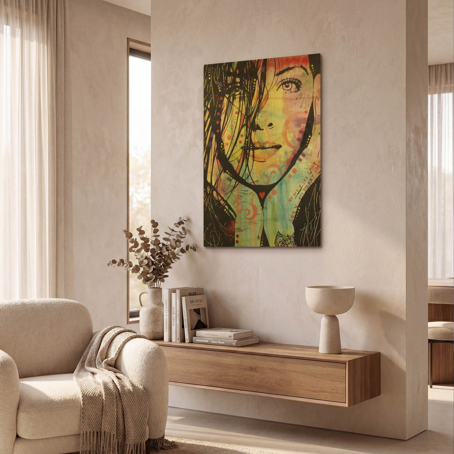 'My Eyes Cant See U' By Dean Russo Gold Metal Wall Art