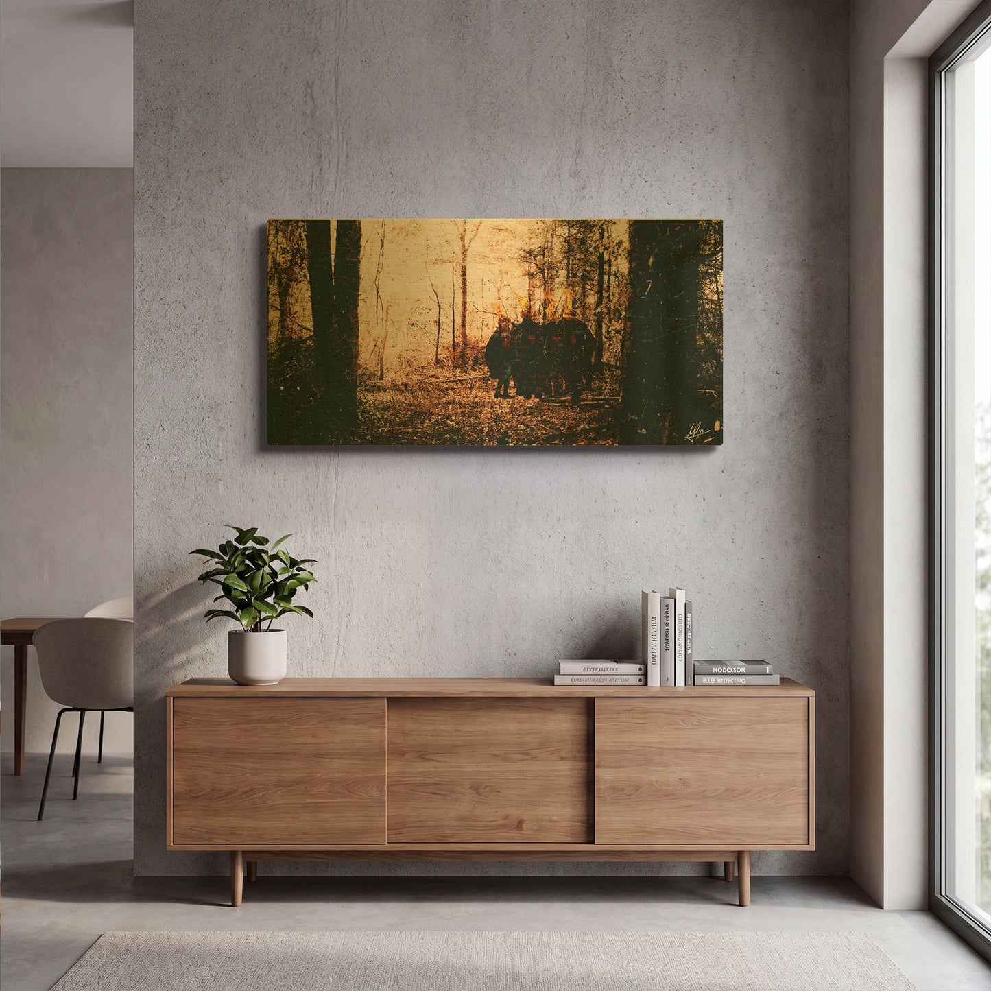 'People Are Dying' By Mario Sanchez Nevado Gold Metal Wall Art