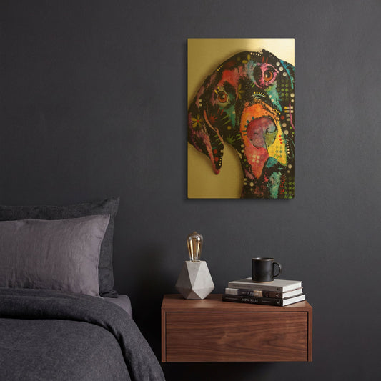 'Pointer' By Dean Russo Gold Metal Wall Art