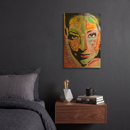 'She Learned To Say' By Dean Russo Gold Metal Wall Art
