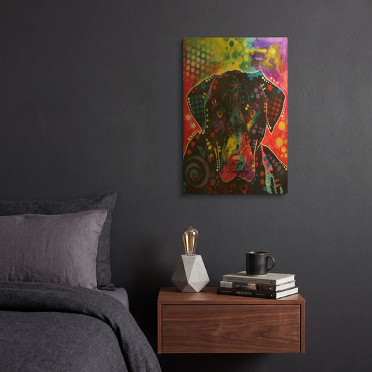 'The Labrador' By Dean Russo Gold Metal Wall Art