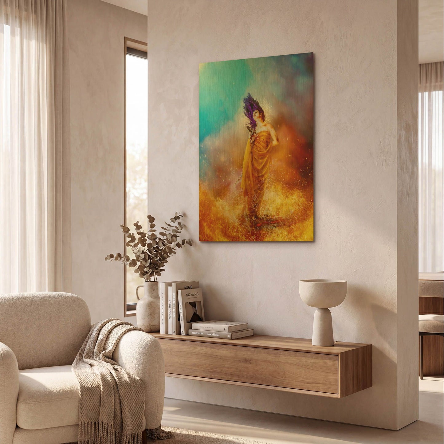 'Plus Ultra' By Mario Sanchez Nevado Gold Metal Wall Art