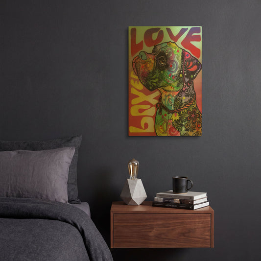 'Boxer Luv' By Dean Russo Gold Metal Wall Art