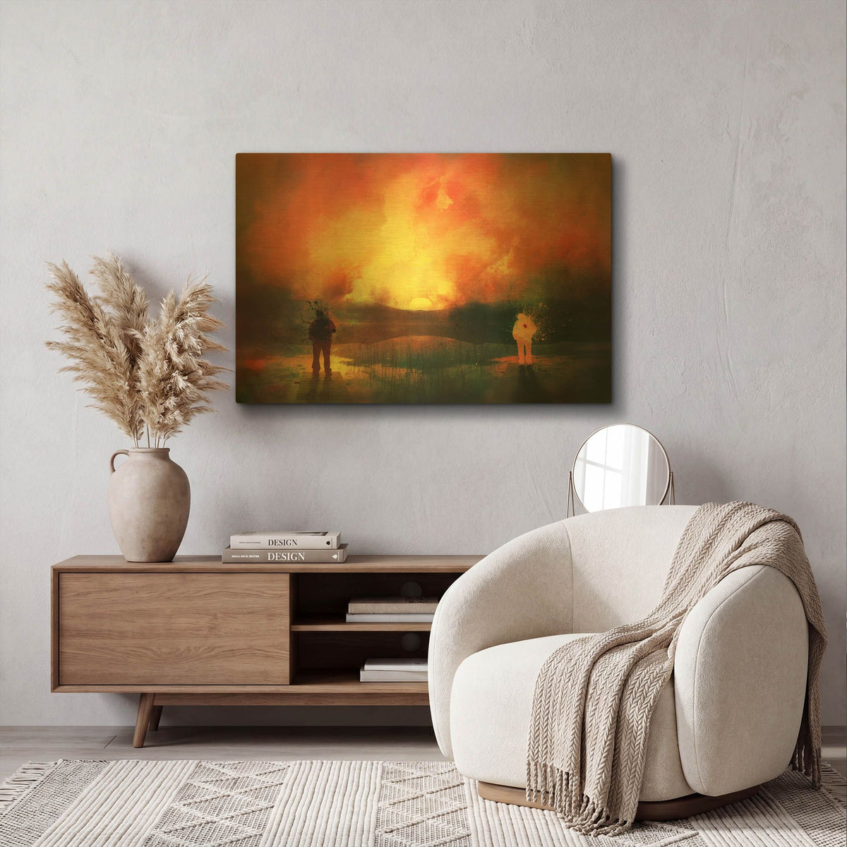 'Roads' By Mario Sanchez Nevado Gold Metal Wall Art