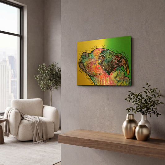 'Lick You To Death' By Dean Russo Gold Metal Wall Art
