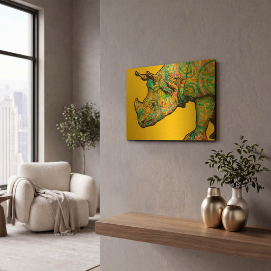 'Java' By Dean Russo Gold Metal Wall Art