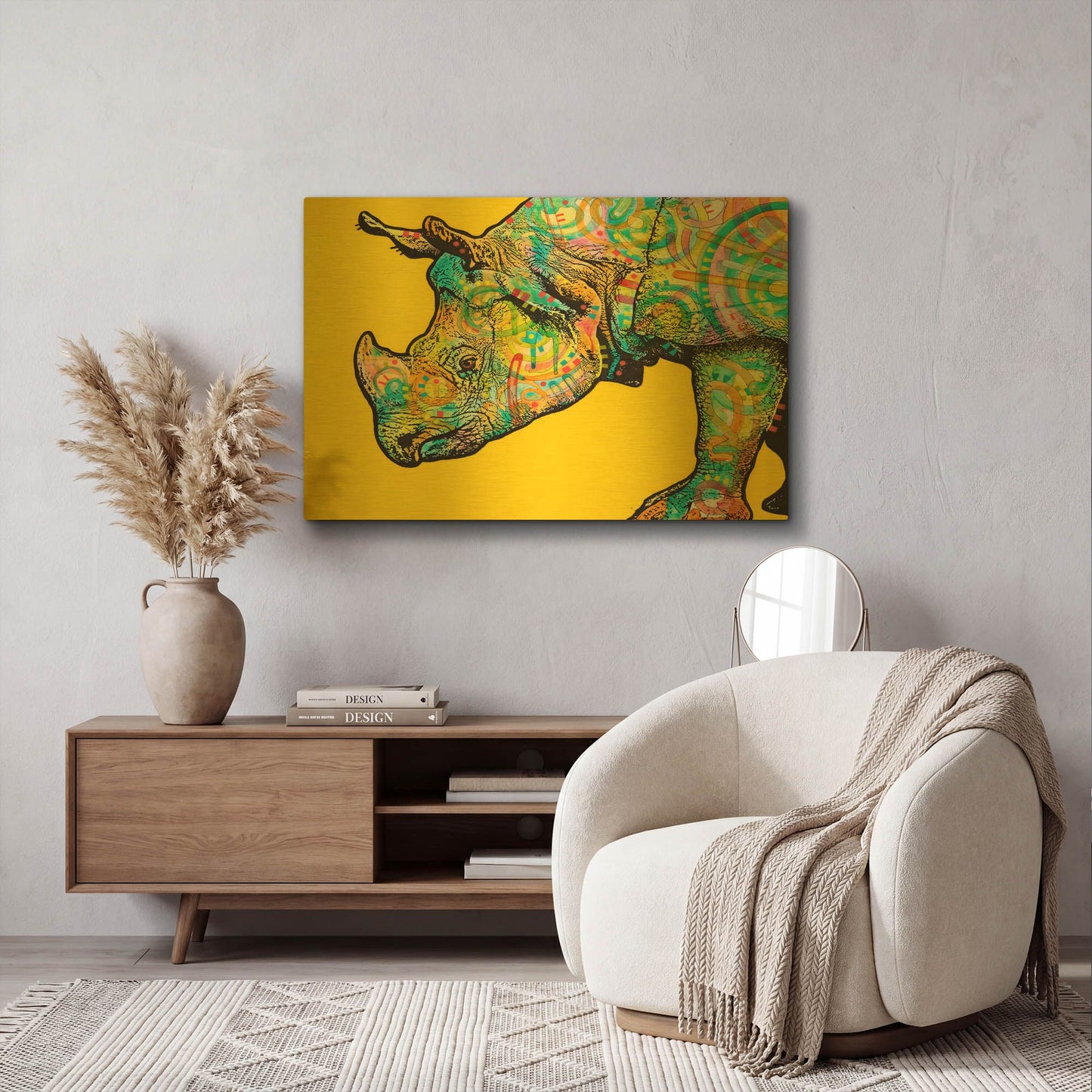 'Java' By Dean Russo Gold Metal Wall Art
