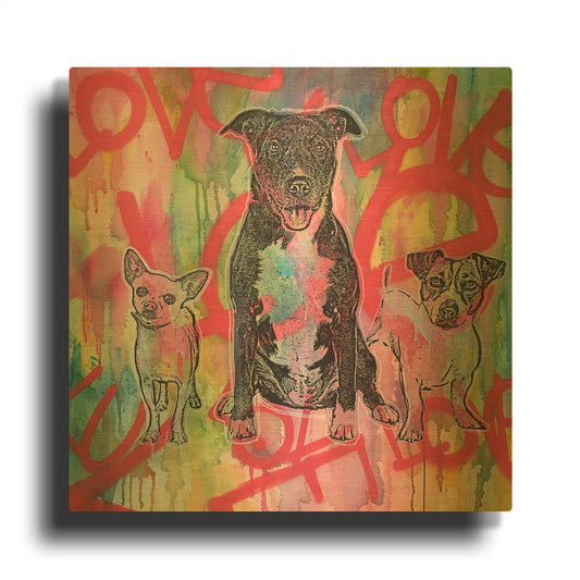 'Tres Amigos' By Dean Russo Gold Metal Wall Art