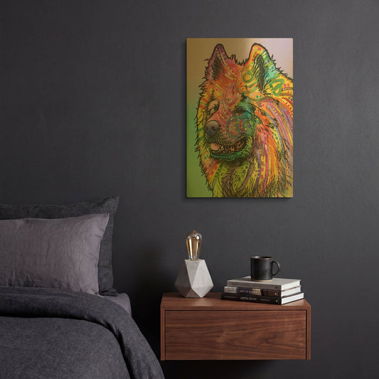 'Samoyed' By Dean Russo Gold Metal Wall Art