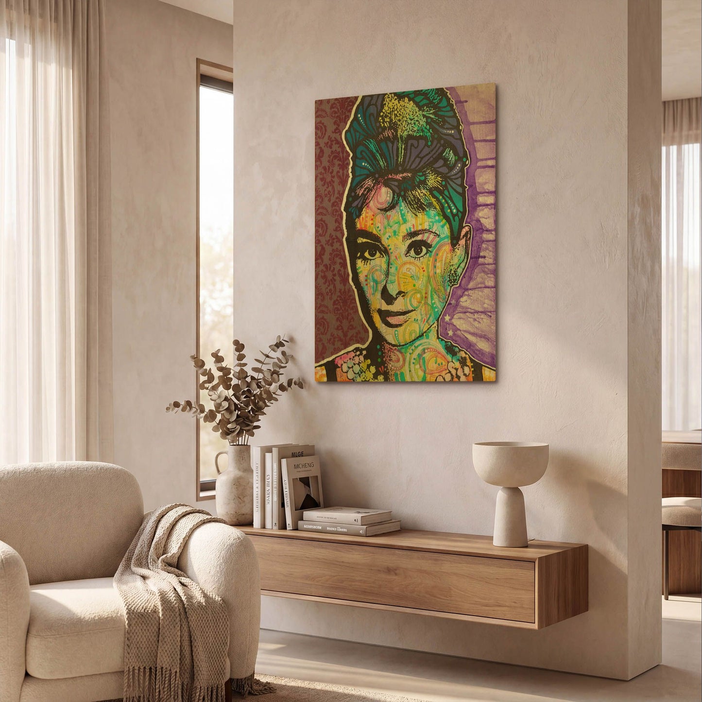 'Audrey 2' By Dean Russo Gold Metal Wall Art