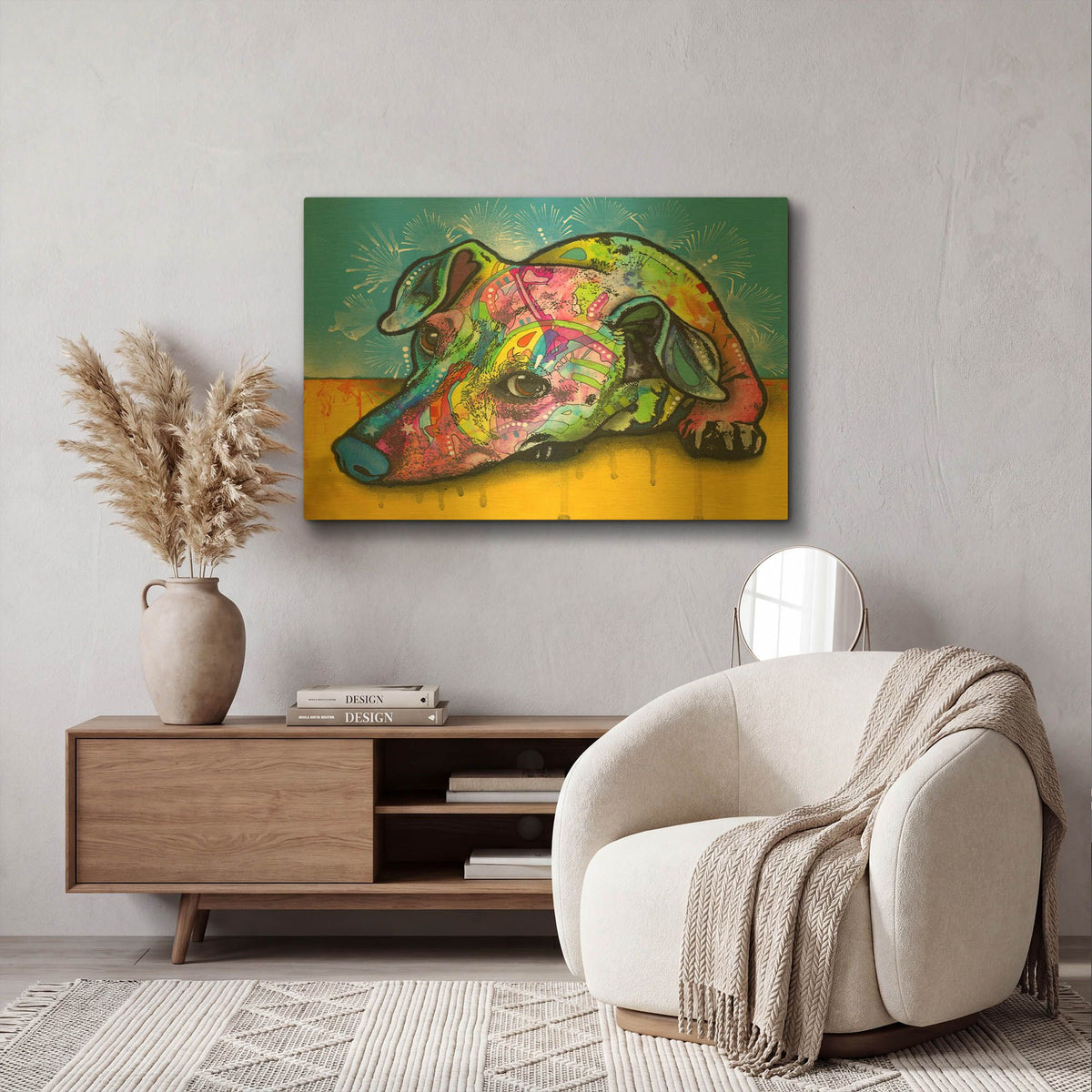 'I'm Waiting' By Dean Russo Gold Metal Wall Art