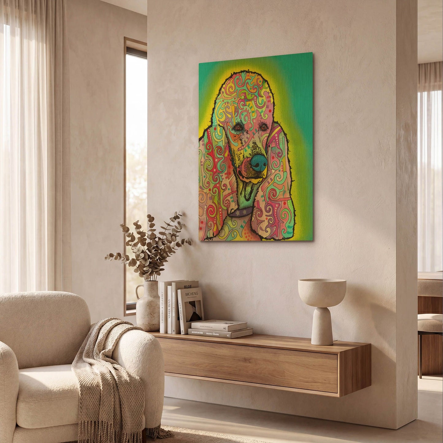 'Poodle' By Dean Russo Gold Metal Wall Art
