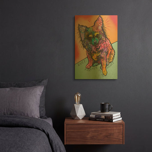 'Lucy B' By Dean Russo Gold Metal Wall Art