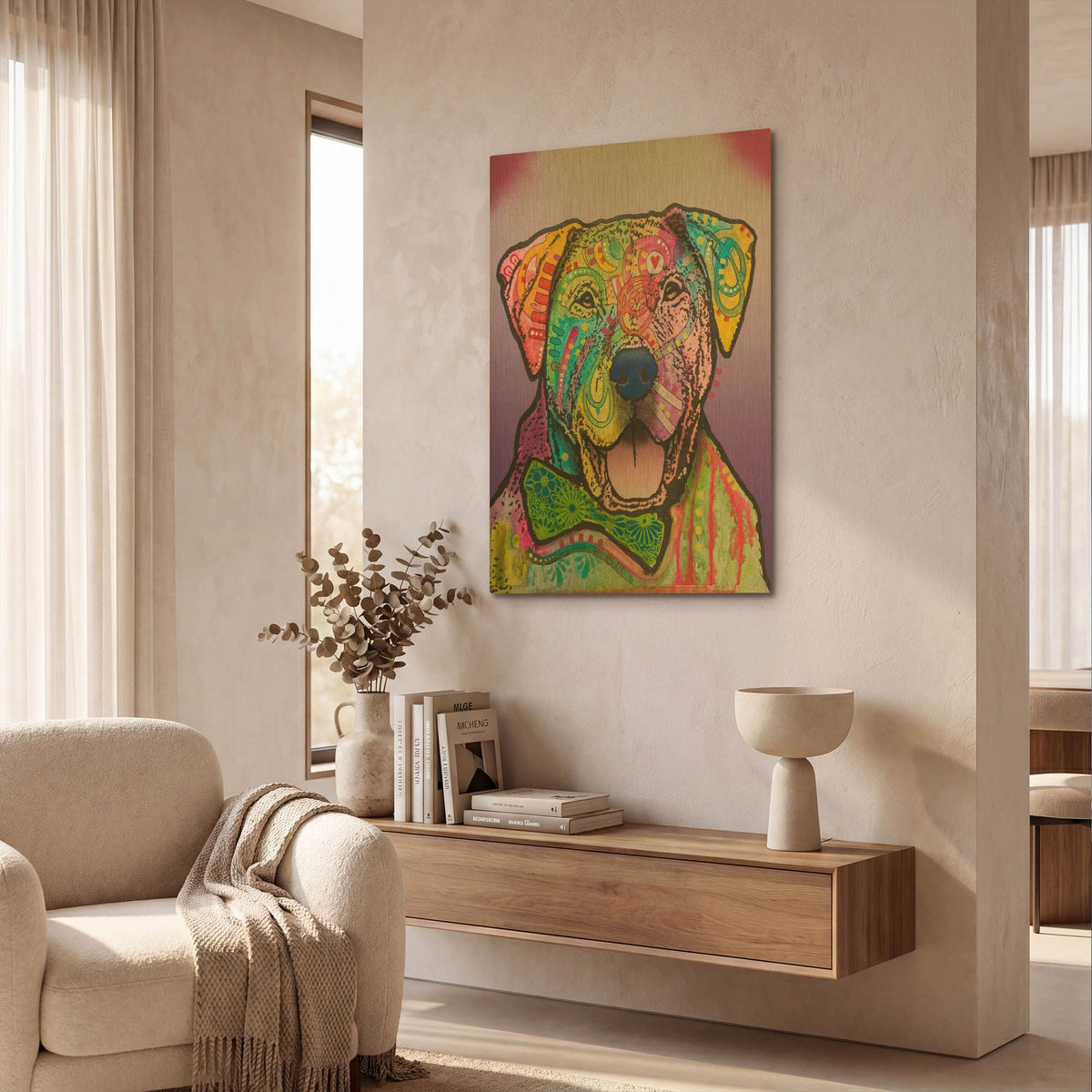 'Charlie Brown Custom 002' By Dean Russo Gold Metal Wall Art