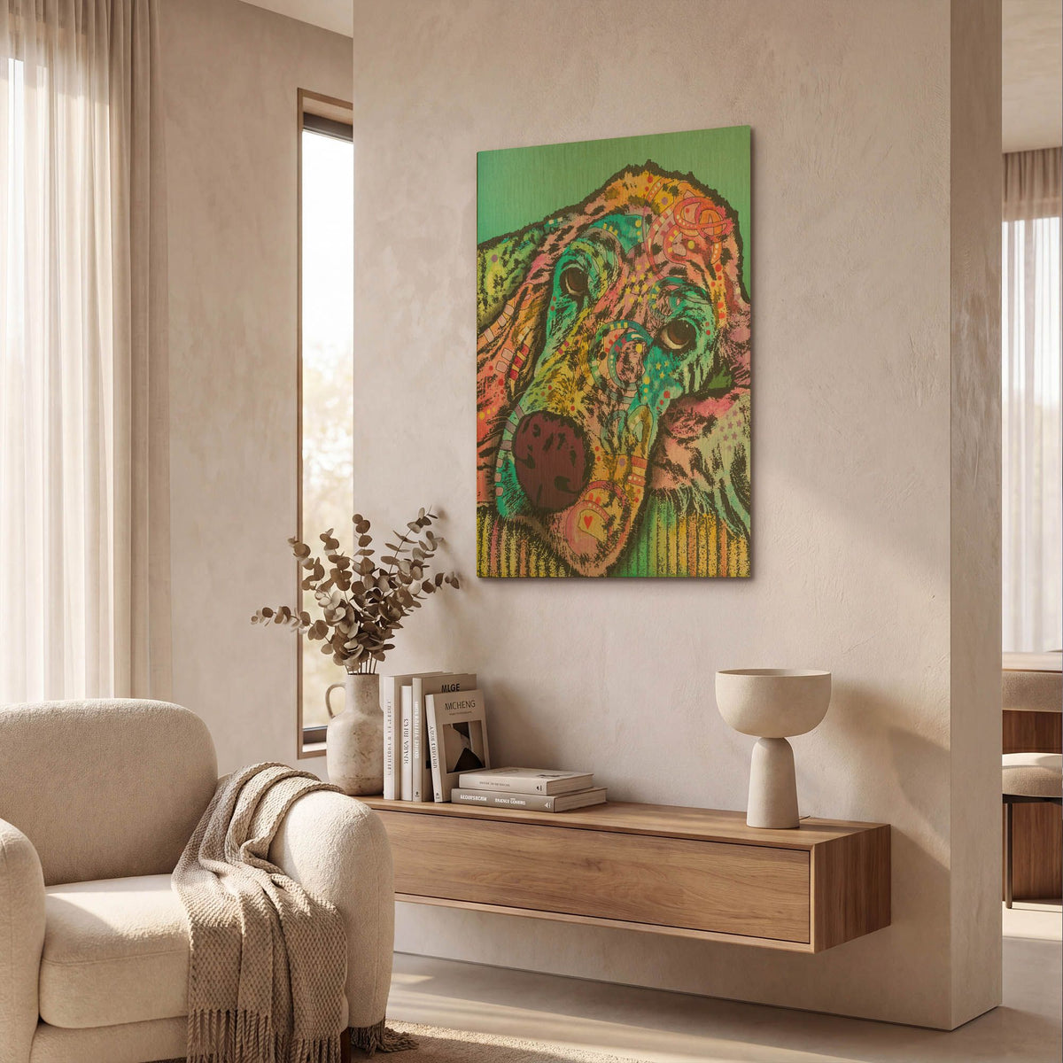'Sadie 005' By Dean Russo Gold Metal Wall Art