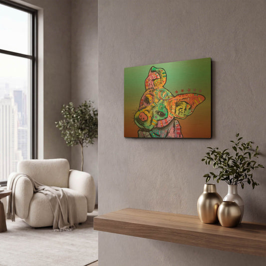 'Rigby Custom 3' By Dean Russo Gold Metal Wall Art