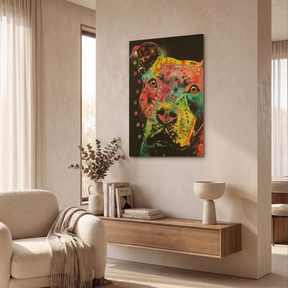 'Thoughtful Pit' By Dean Russo Gold Metal Wall Art