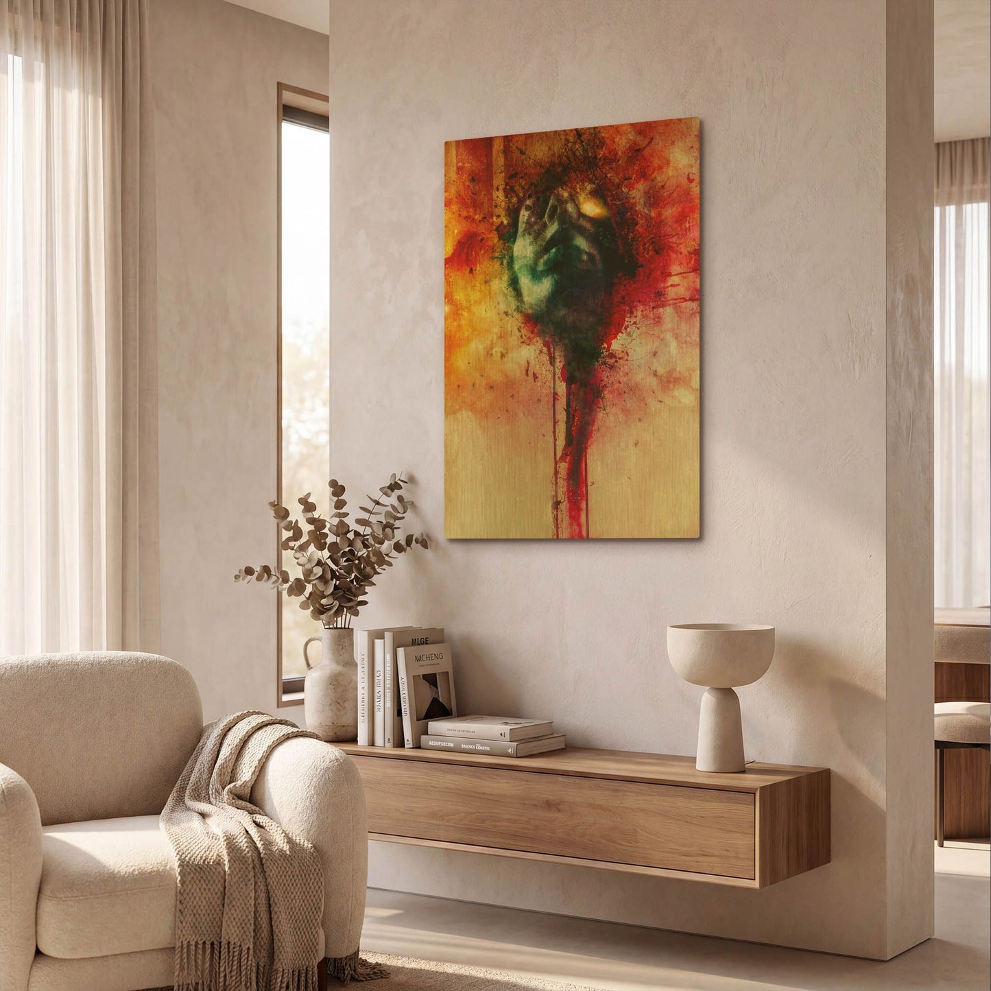 'W.O.U.N.D.S 2020' By Mario Sanchez Nevado Gold Metal Wall Art