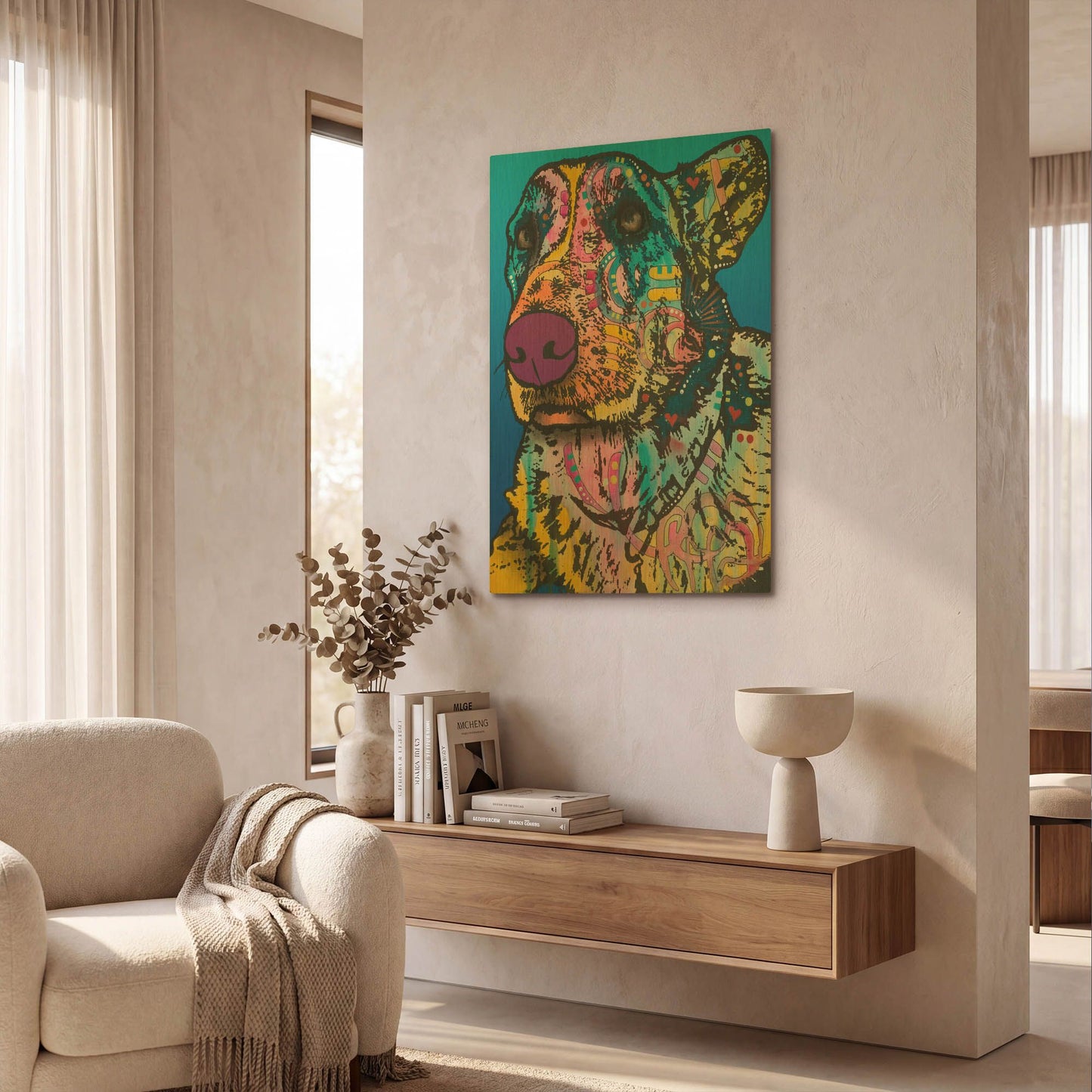 'Walter 12' By Dean Russo Gold Metal Wall Art