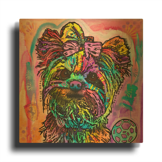 'Chloe Bear' By Dean Russo Gold Metal Wall Art