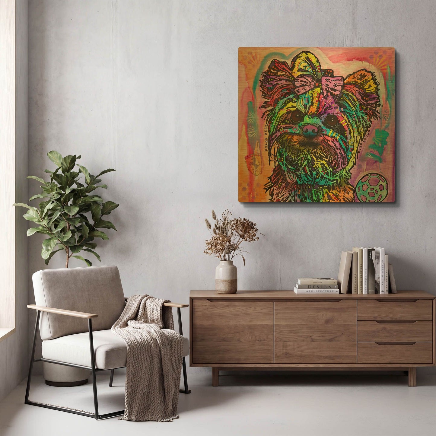 'Chloe Bear' By Dean Russo Gold Metal Wall Art