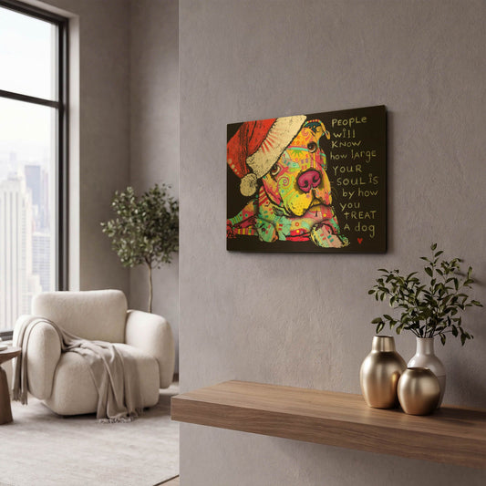 'Firu Christmas' By Dean Russo Gold Metal Wall Art